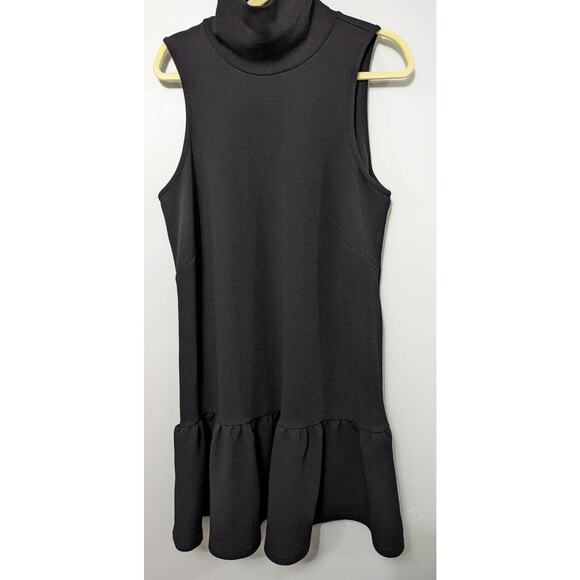 Women's Ophelia Roe Stretchy Sleeveless Midi Little Black Dress Size L - Picture 1 of 4